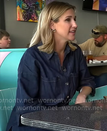 Caitlin Huey-Burns’s denim shirt on CBS Mornings