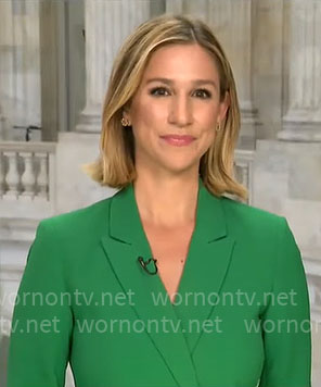 Caitlin Huey-Burns' green suit on CBS Mornings