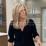 Carly’s navy blouse on General Hospital