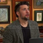 Chad’s grey marled patch pocket blazer on Days of our Lives