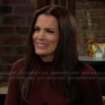 Chelsea’s brown and black colorblock dress on The Young and the Restless
