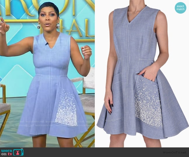 Dior Denim v-neck Dress worn by Tamron Hall on Tamron Hall Show