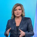Christine Romans’ navy leather blazer on Today