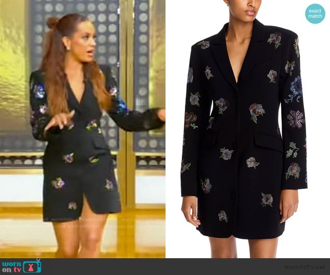 Cinq a Sept Pansy Garden Joel Embellished Dress worn by Elle Duncan on Tamron Hall Show