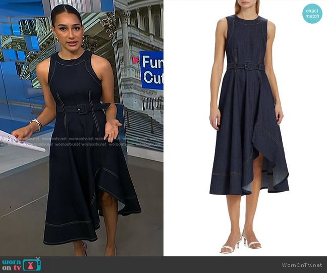 Morgan’s belted denim dress on NBC News Daily