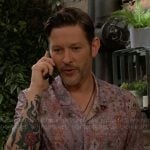 Daniel’s pink printed shirt on The Young and the Restless