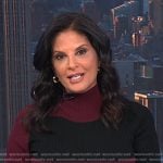 Darlene’s black colorblock knit dress on Today