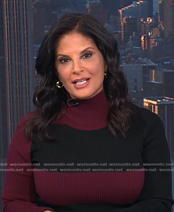 Darlene’s black colorblock knit dress on Today