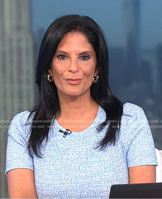 Darlene's blue tweed sheath dress on Today