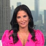 Darlene’s pink textured puff sleeve dress on Today