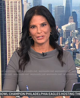Darlene’s grey roll-neck elbow sleeve dress on Today