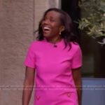 Deborah Roberts pink mini dress on Live with Kelly and Mark
