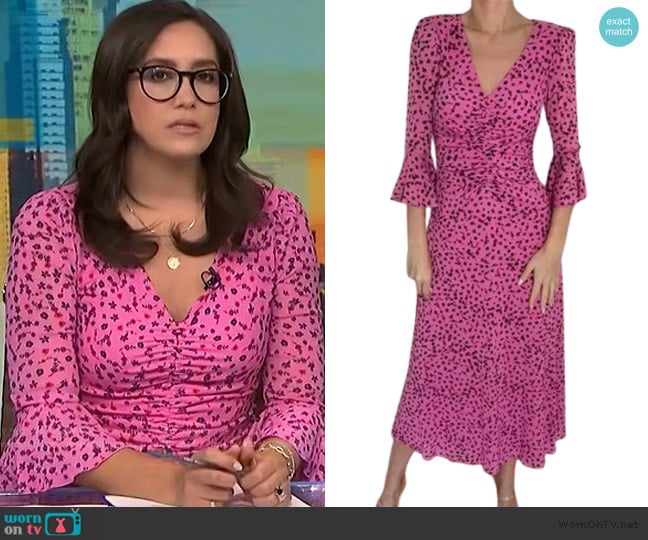 Diane Von Furstenberg Floral Print Dress worn by Savannah Sellers on NBC News Daily