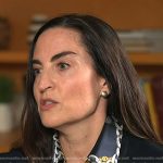 Dr. Jeannine Villella’s navy chain print shirt on Today