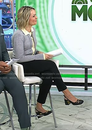 Dylan's black horsebit slingback pumps on Today