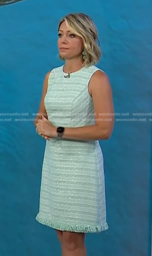 Dylan's green tweed dress on Today