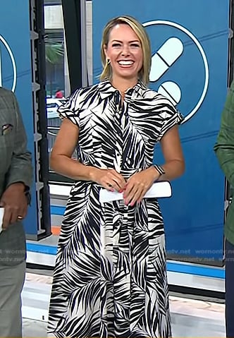 Dylan's leaf print shirtdress on Today