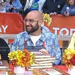 Edy Massih’s blue floral shirt jacket on Today