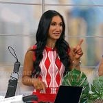 Elizabeth Werner's red wavy top on CBS Mornings