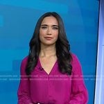 Emilie’s pink v-neck blouse on Today
