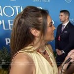 Emily Orozco’s yellow pleated dress on Access Hollywood