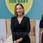 Eva’s black ruched v-neck dress on Good Morning America