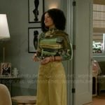 Eva’s printed crop top and wide leg jeans on Beyond the Gates