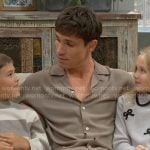 Finn’s taupe brown shirt on The Bold and the Beautiful