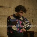 Gabin’s abstract print sweater on Etoile
