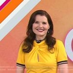 Geena Davis’s yellow twisted dress on Today