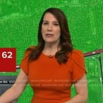 Heather’s red tulip-sleeve dress on Good Morning America