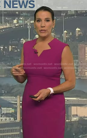 Heather's pink star neckline dress on Good Morning America