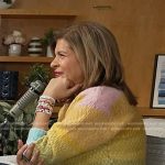 Hoda’s multicolor colorblcok knit sweater on Today