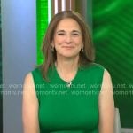 Jill Schlesinger’s green belted dress on CBS Mornings