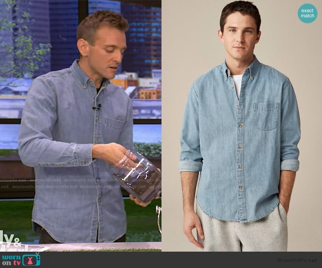 Kaleb Wyse’s denim shirt on Live with Kelly