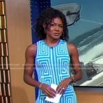 Janai’s blue geometric dress on Good Morning America