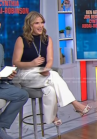Jenna’s knotted leather heel sandals on Today