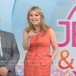 Jenna’s orange vest and pants on Today