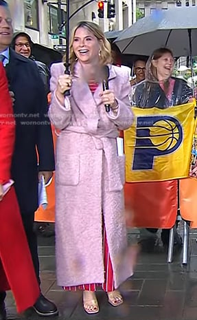 Jenna’s pink mohair wrap coat on Today