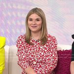 Jenna’s red and white floral dress on Today