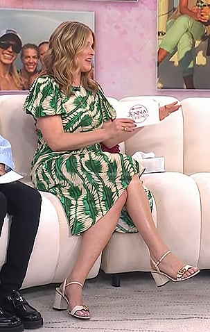 Jenna’s white ankle strap sandals on Today
