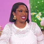 Jennifer’s white lace top on The Jennifer Hudson Show