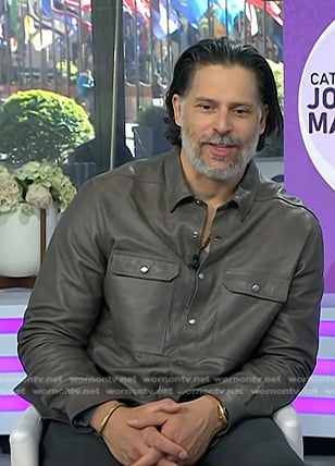 Joe Manganiello’s grey leather shirt on Today