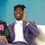 Jon Batiste’s white and olive green sneakers on Today