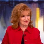 Joy’s red utility jacket on The View