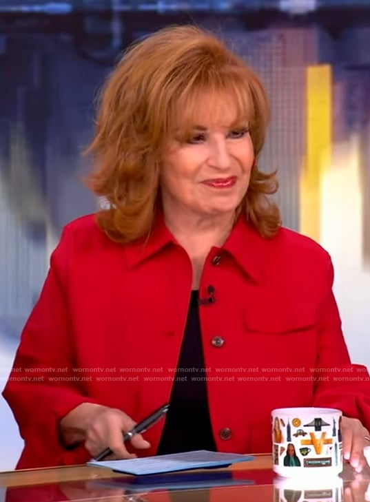 Joy's red utility jacket on The View