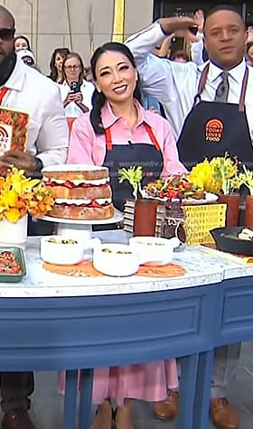 Judy Joo’s pink shirtdress on Today