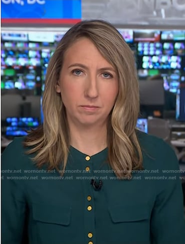 Julia Ainsley's green blouse on NBC News Daily