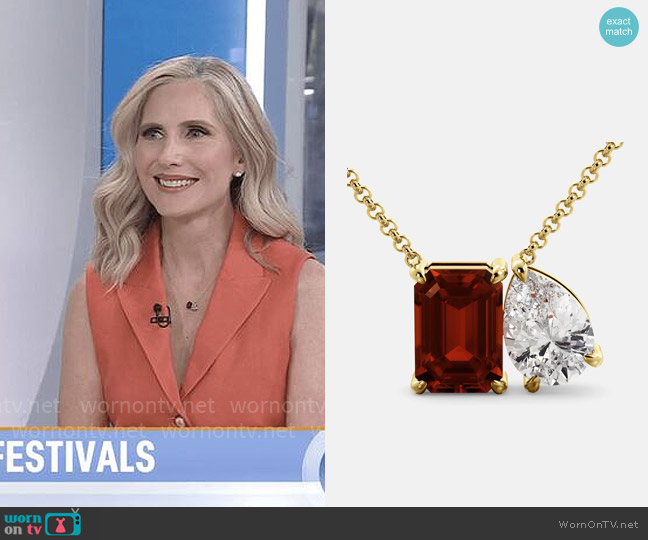 Juwels & Co Toi et Moi Necklace worn by Misty Belles on Today