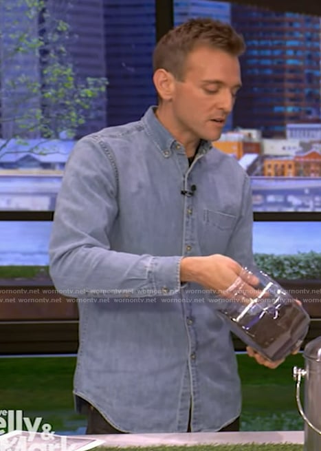 Kaleb Wyse's denim shirt on Live with Kelly and Mark